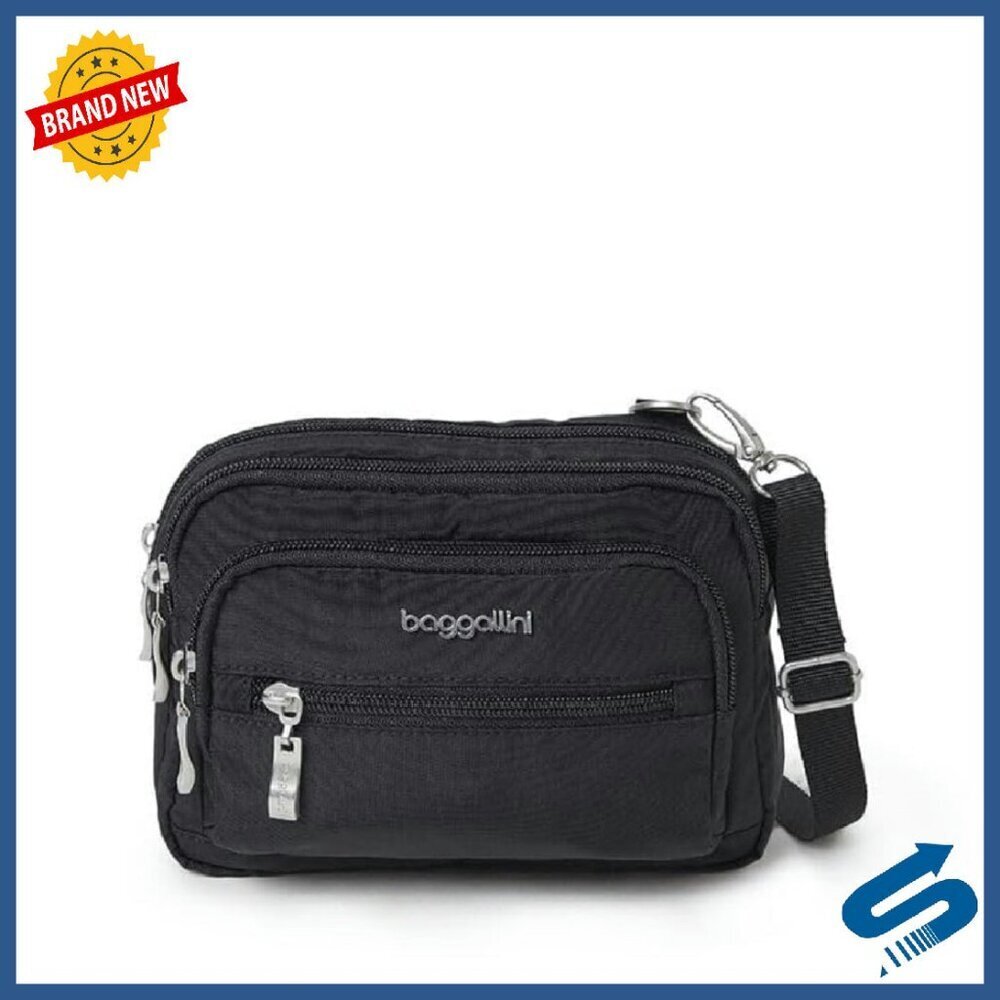 Lightweight Triple Zip Crossbody Bag - 8x6 Convertible Fanny Pack